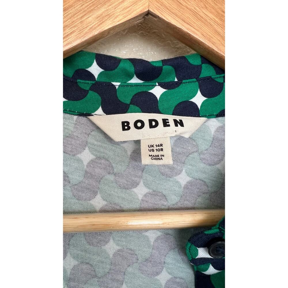 Boden Green Patterned Midi Dress - Picture 6 of 11